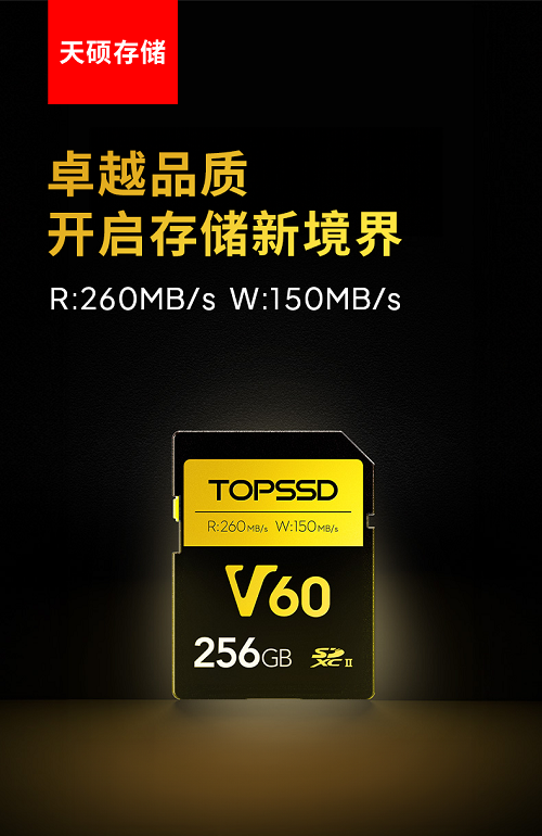 天硕 V60 256GB SD 卡：卓越品质，开启存储新境界(图1)